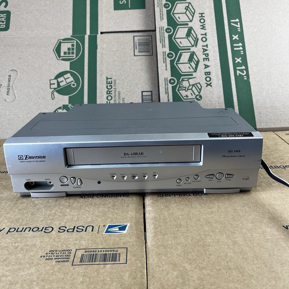 Emerson DA-4 Head VCR Player/Recorder - Model EWV404 - Working Condition